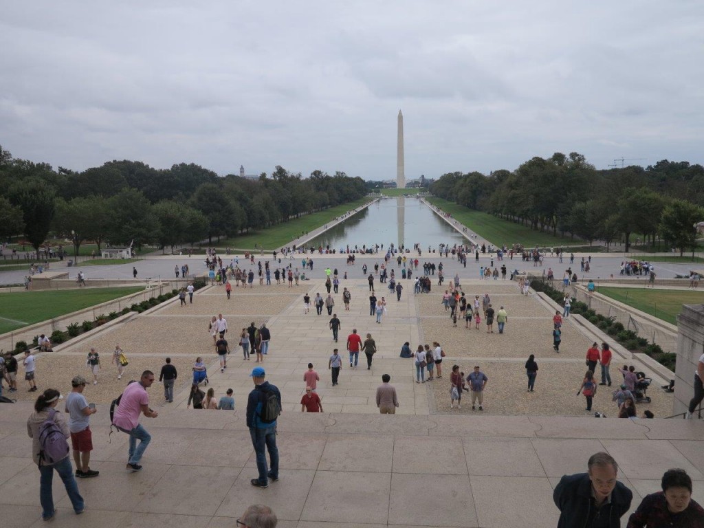 Bra utsikt från Lincoln memorial, men ändå ser man bara halva national mall